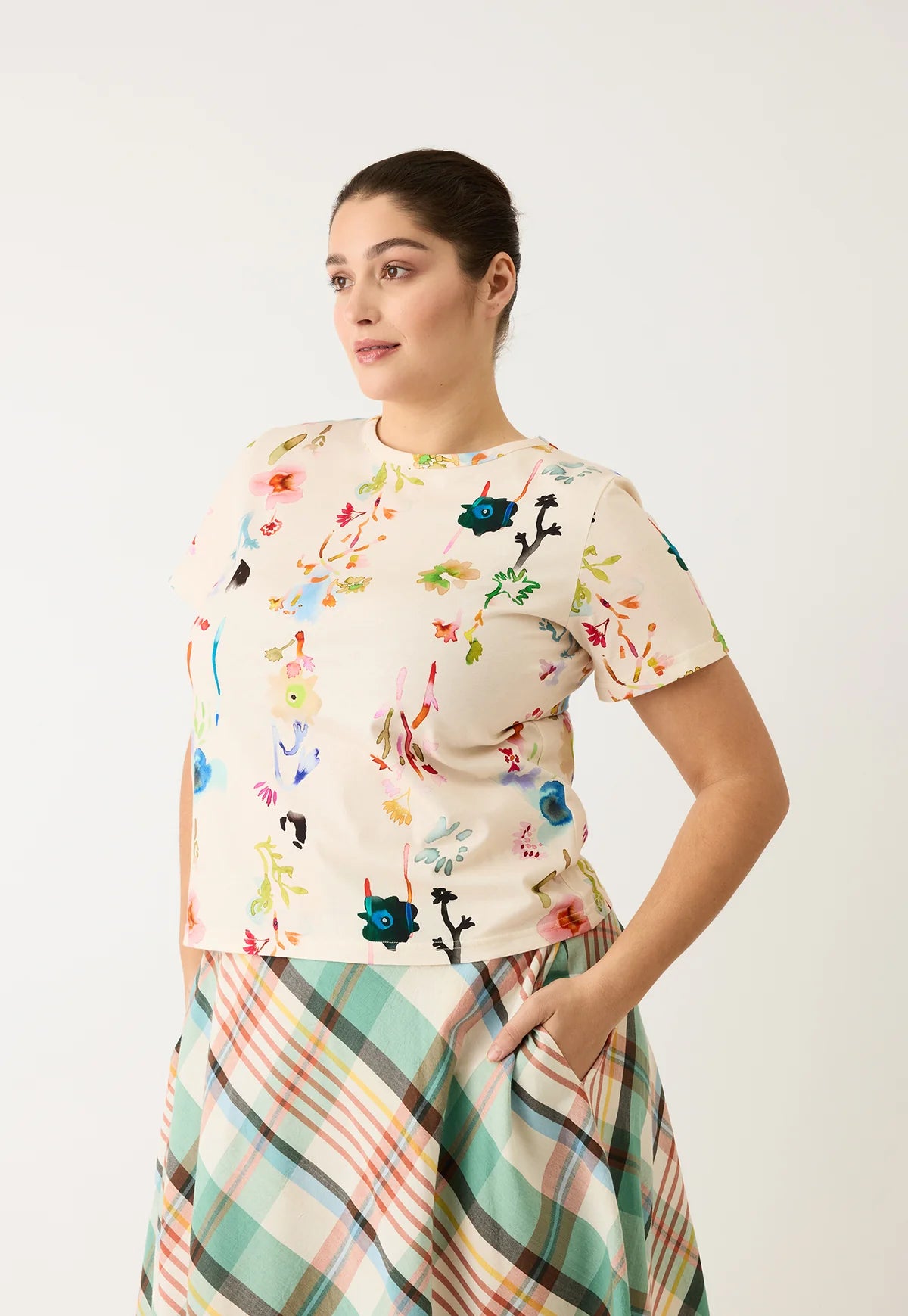 Apollo Tee - Watercolour Cream