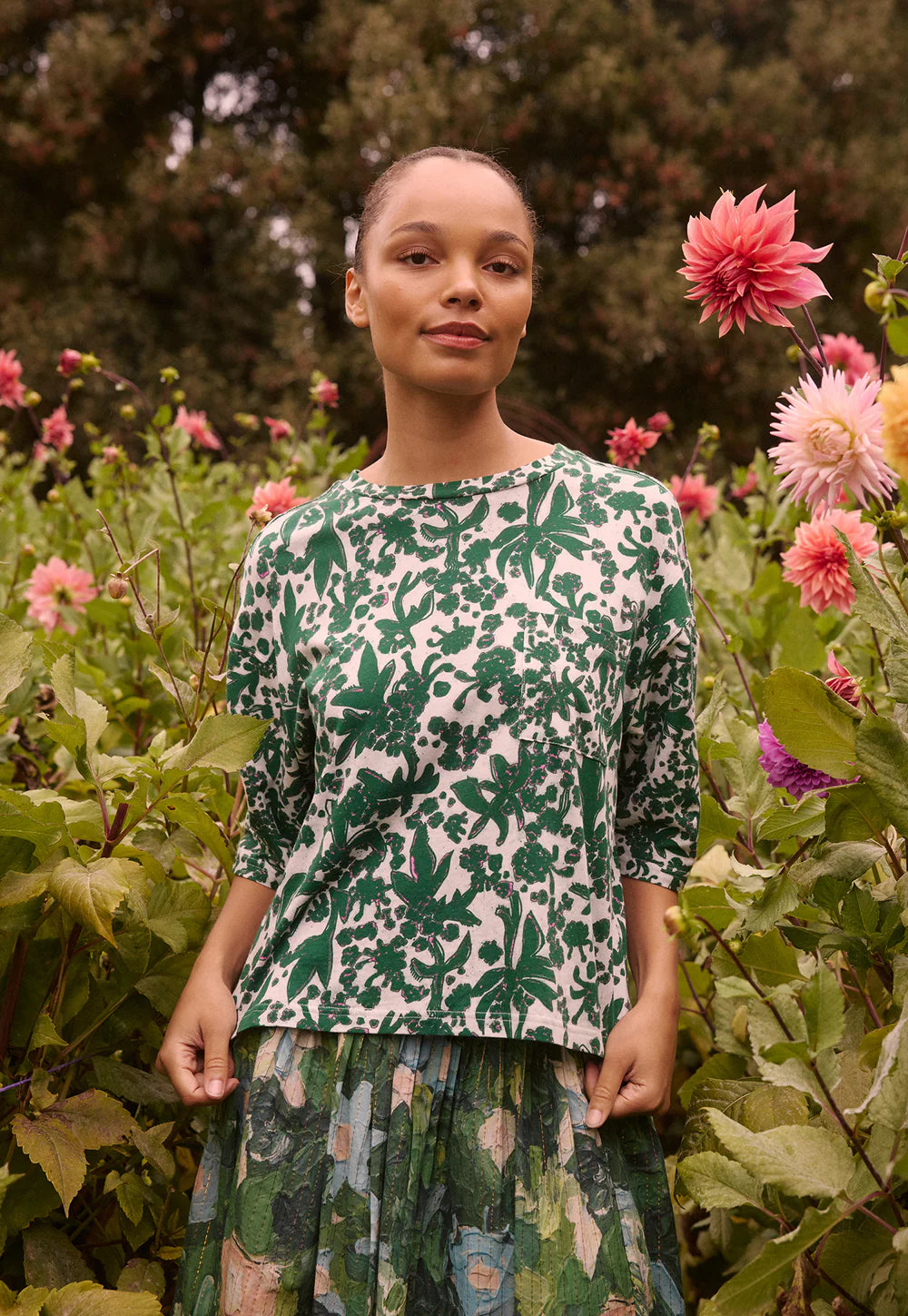 Tasmin Boxy Tee - Parsley