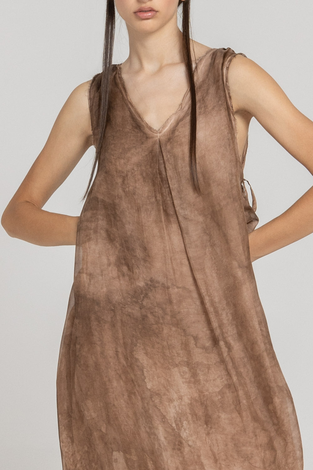 Tie-Shoulder Midi Dress 73 - Spicy Cinnamon