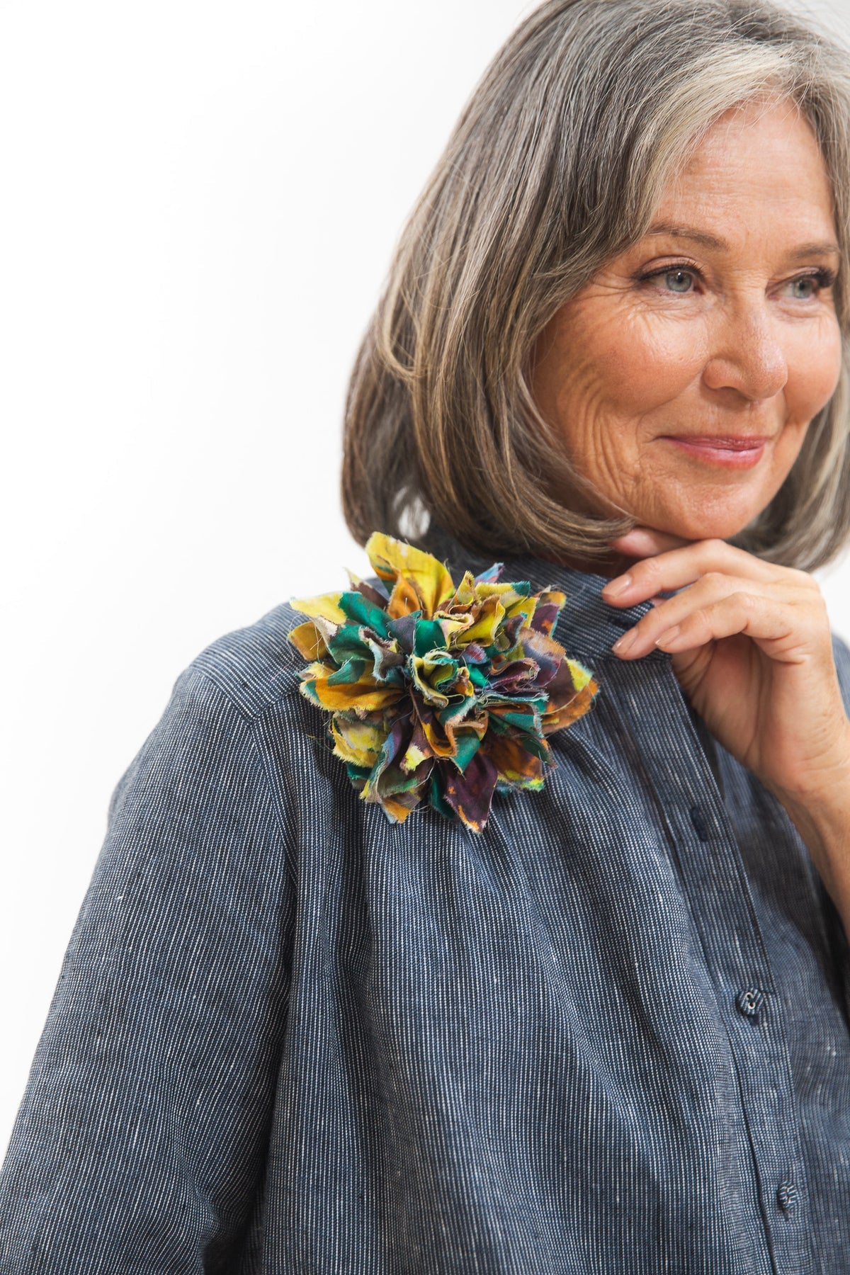 Fabric Flower Brooch - Artists Bouquet