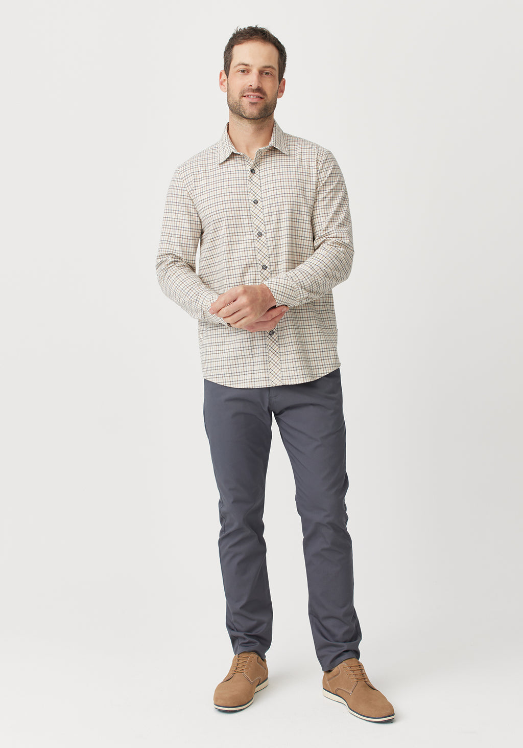 Archie Shirt - Natural/Earth Check – From Dust