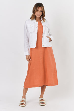 Lucy Linen Jacket - White