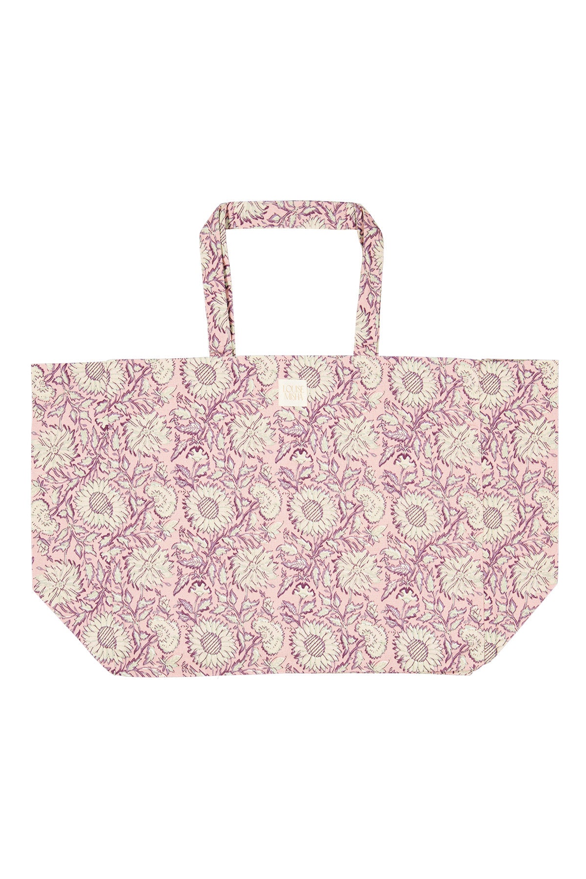 Beverly Tote Bag - Pink Daisy Garden