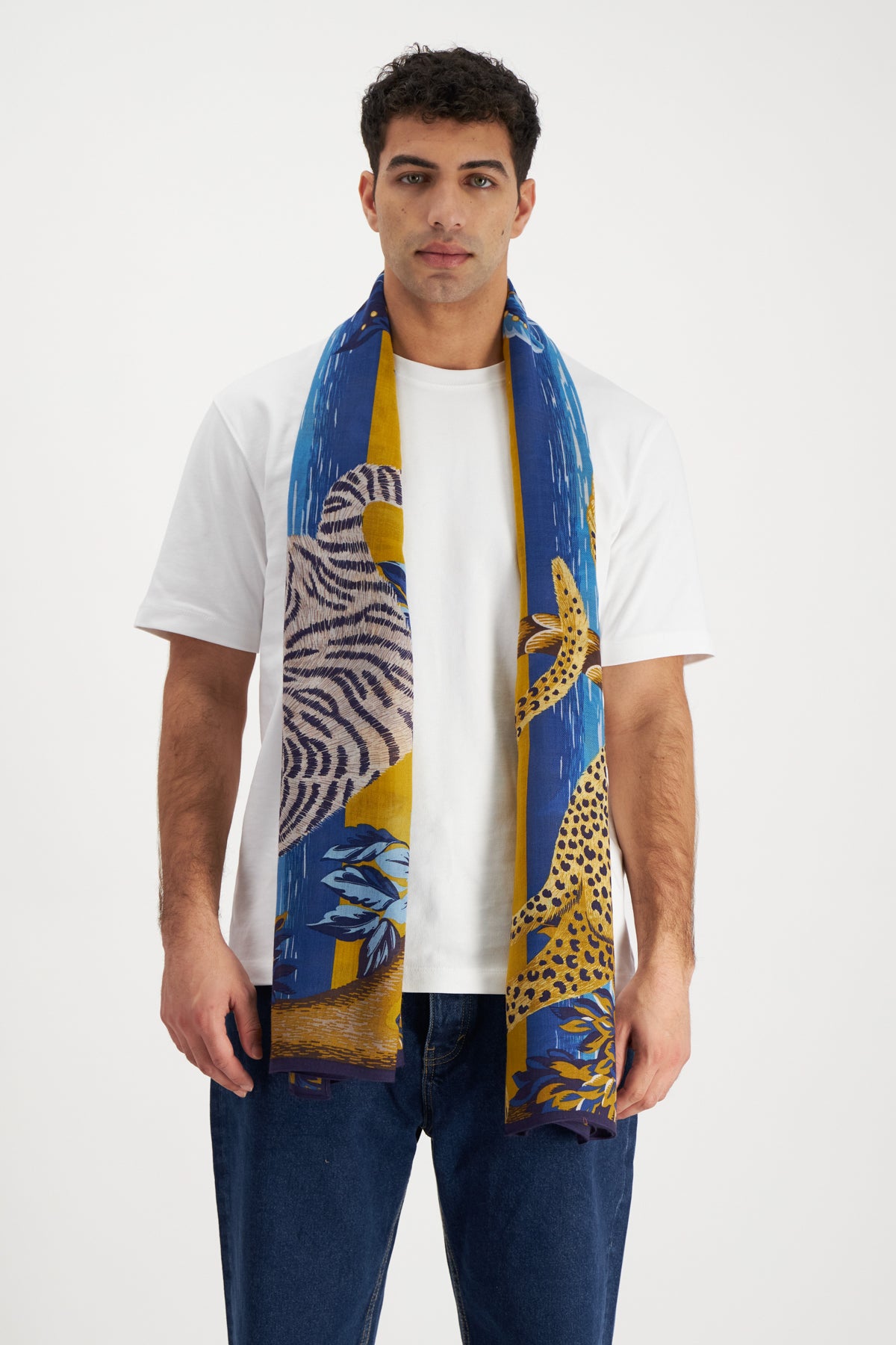 Chatou Winter Duck Blue Scarf