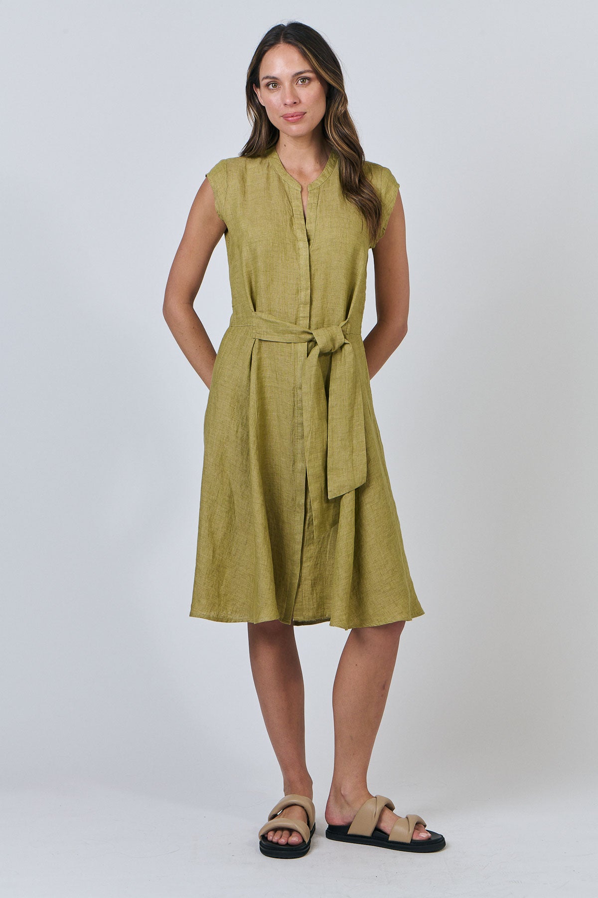 Tie Front Dress - Bamboo