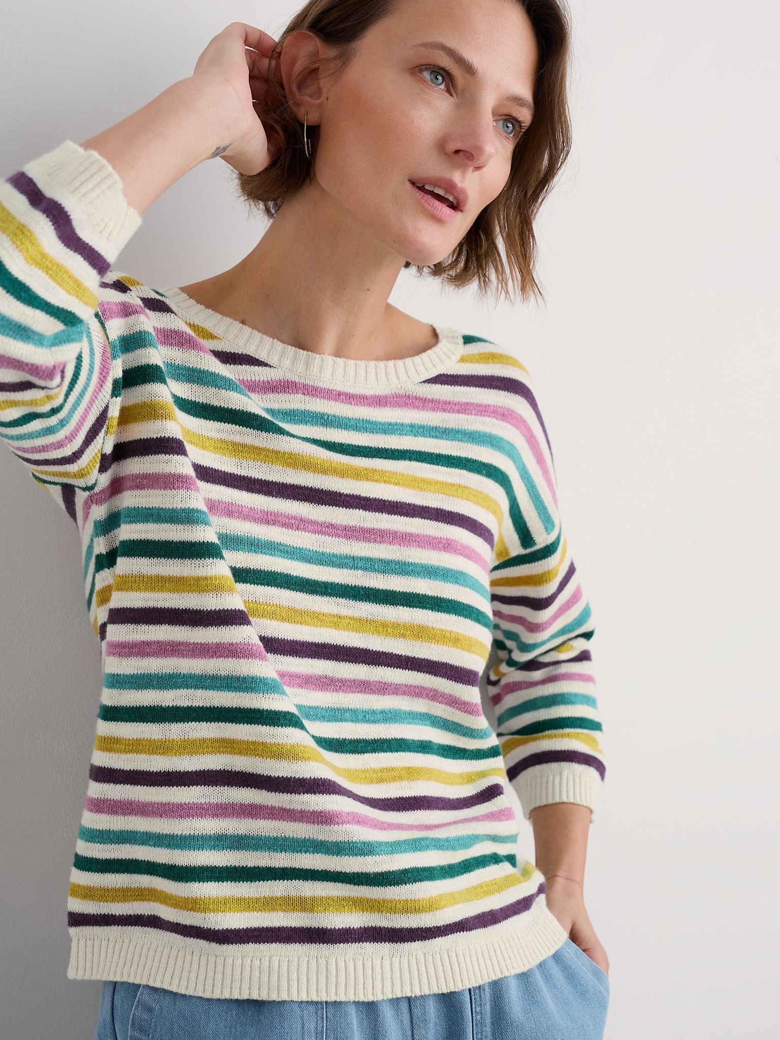 Knavock Jumper - Mini Cornish Orchid Multi