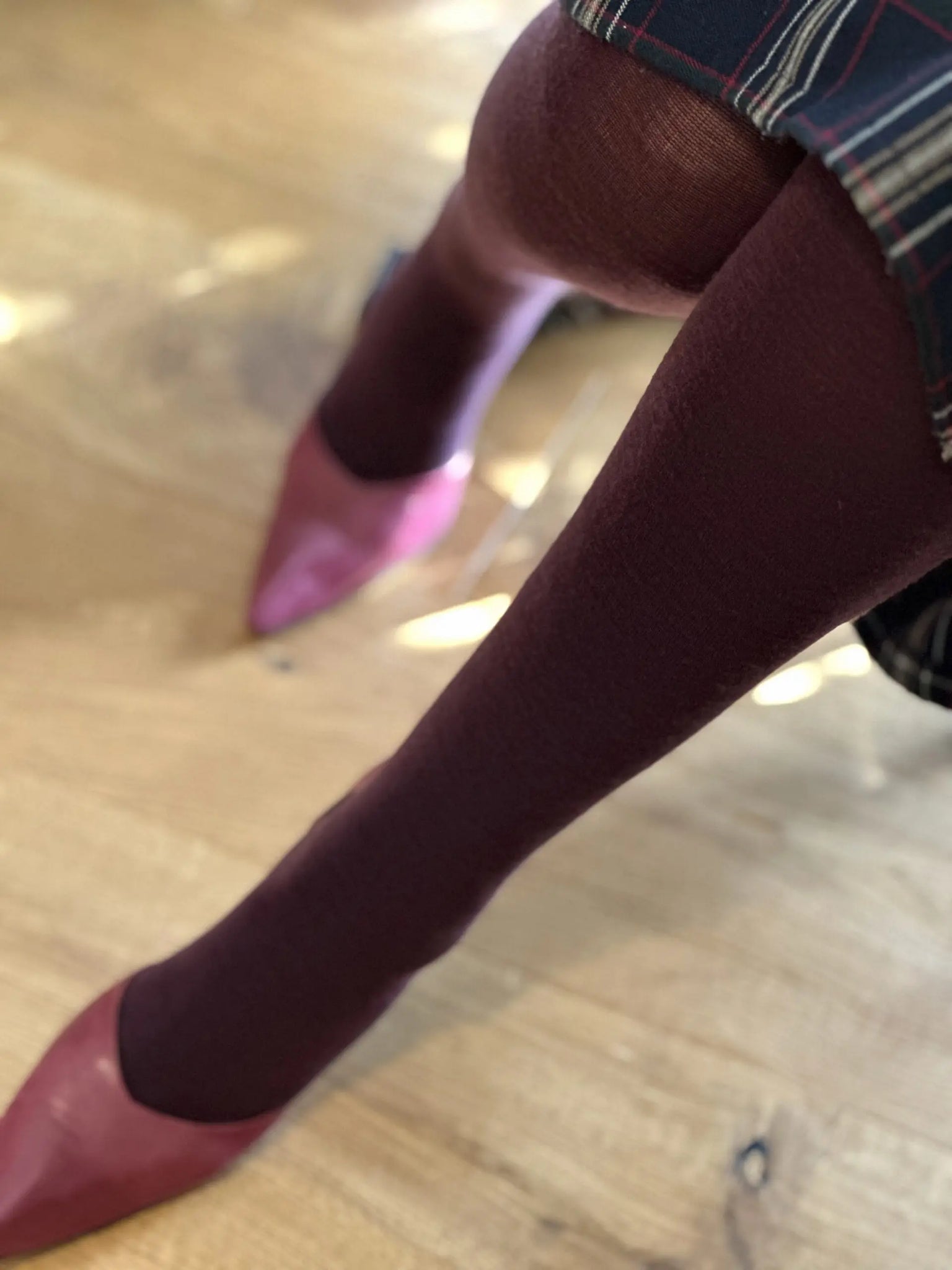 Luxe Merino Tights - Mulberry