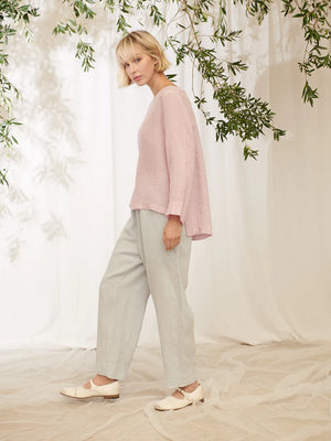 Hester Linen Pull-on Pants - Putty