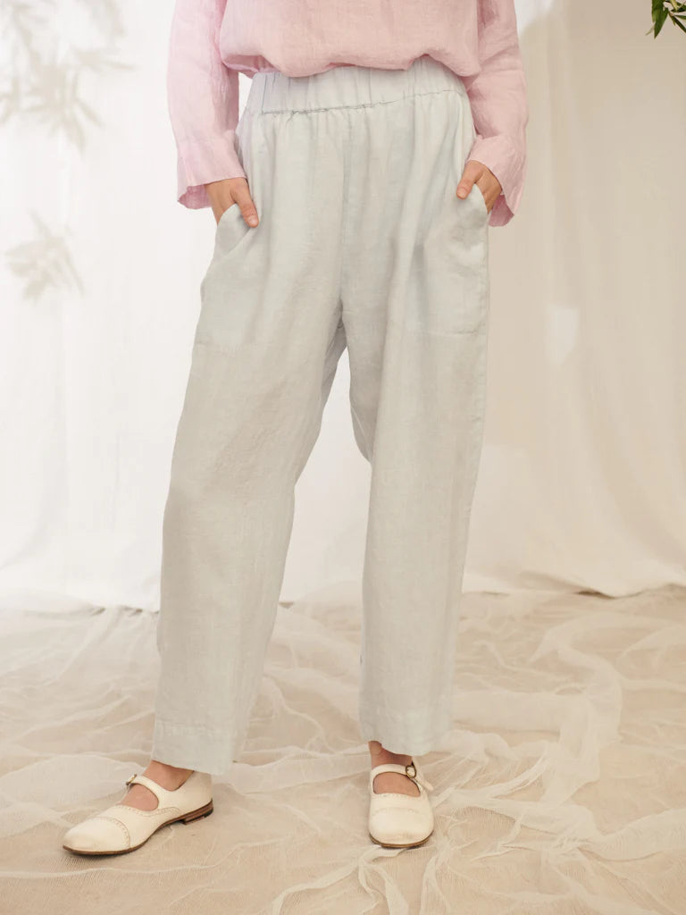 Hester Linen Pull-on Pants - Putty