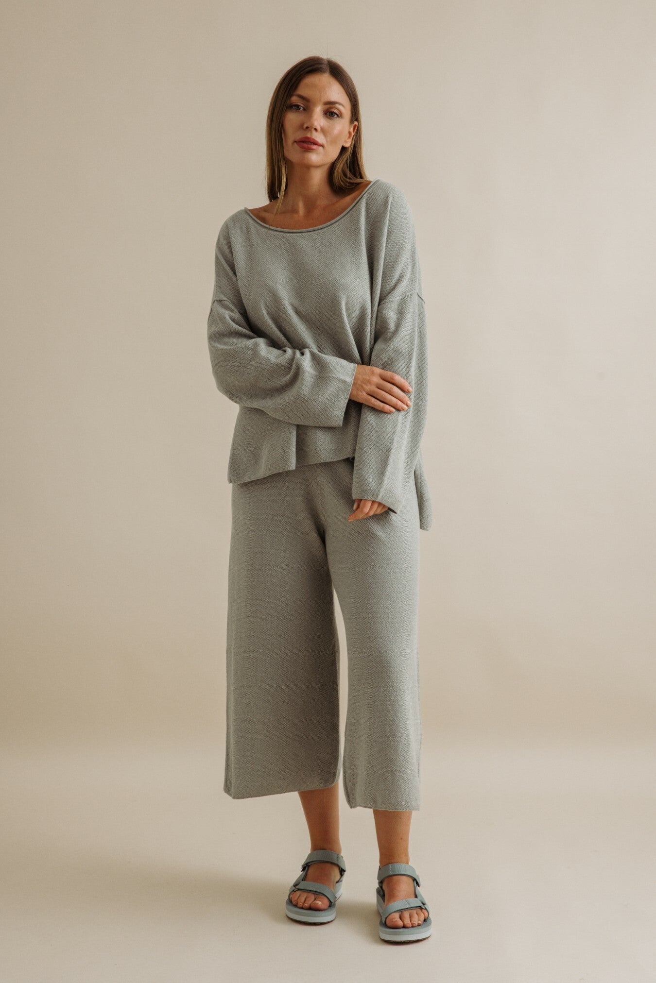 Retreat Cotton Twist Pullover - Thyme Combo