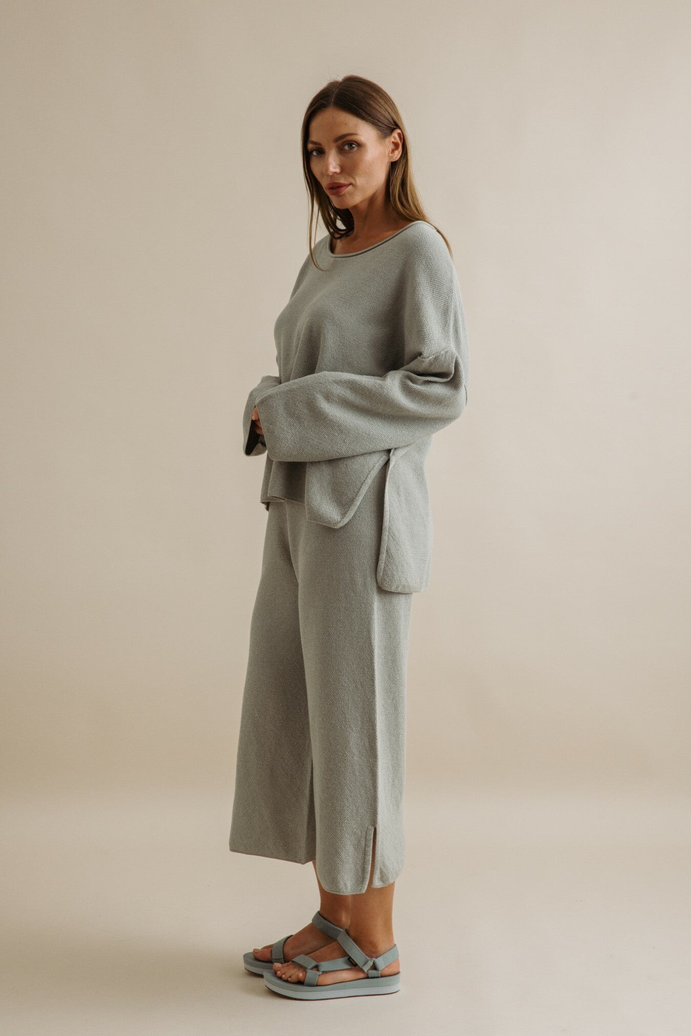 Retreat Cotton Twist Pullover - Thyme Combo