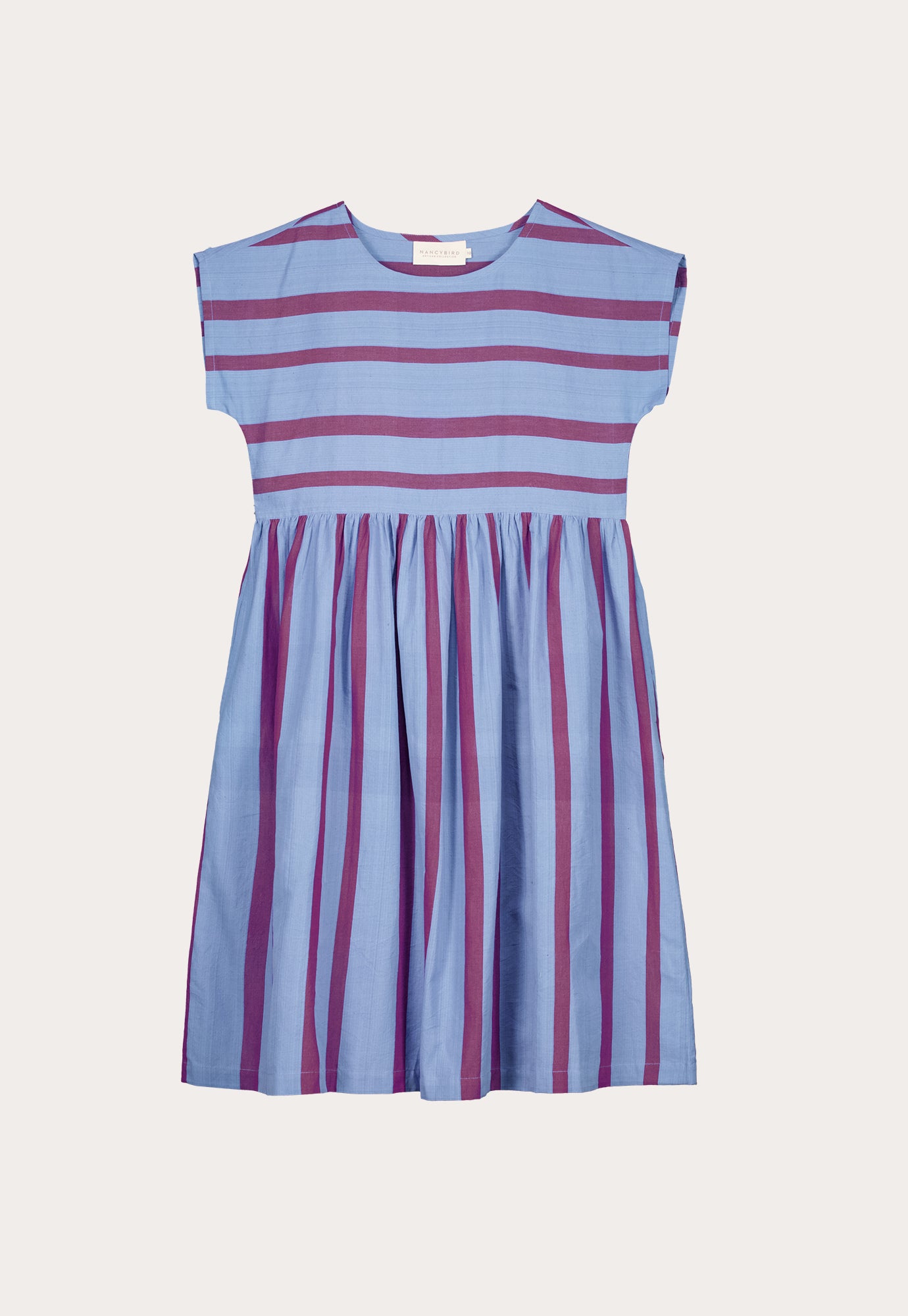 Tathra Woven Dress - Raspberry Stripe