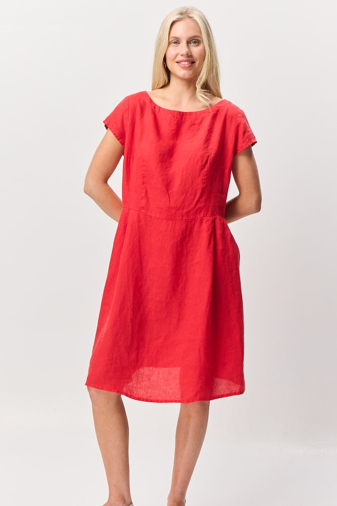 Coral Sea Dress - Red