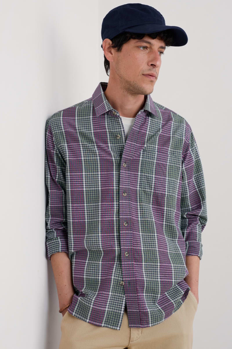 Men's Banyan Shirt - Cloud Wrack Cassis