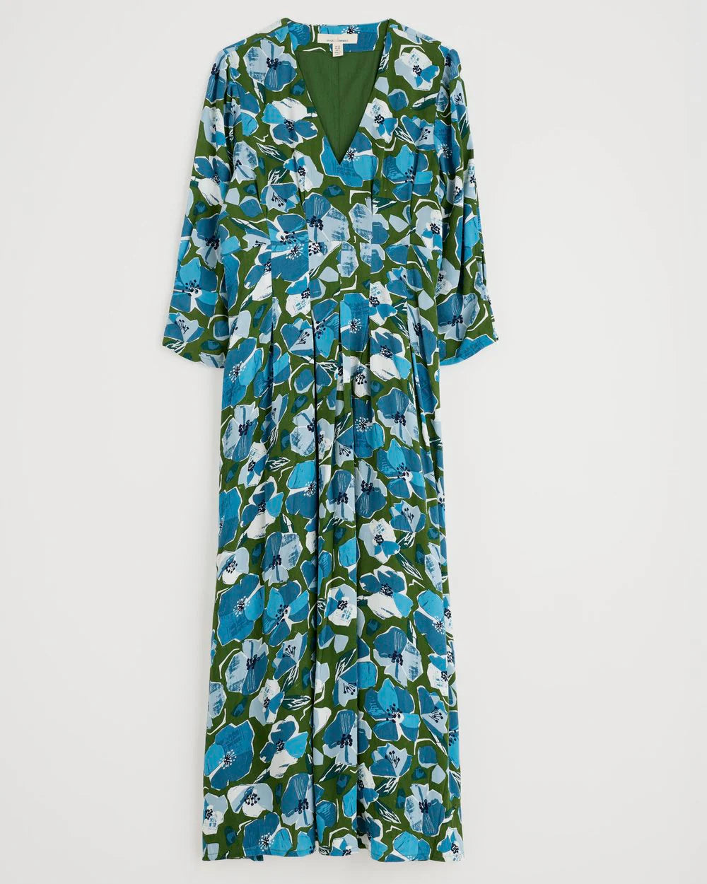 Etta Dress - Paper Hellebores Forest Green