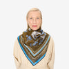 Square Reverie Khaki Cotton Scarf