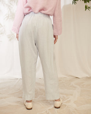 Hester Linen Pull-on Pants - Cloudy