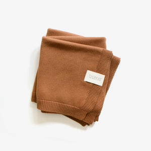 Cotton Knit Blanket - Pecan